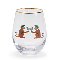 Animal Party Stemless Wine Glass