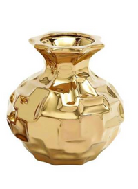 Ceramic Gold Vase 6"