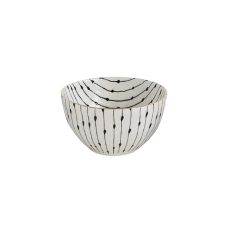 Stoneware Bowl - Black and White